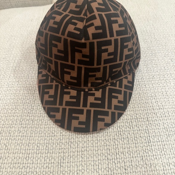 Fendi Accessories - Fendi Brown and Black Monogram Baseball Hat